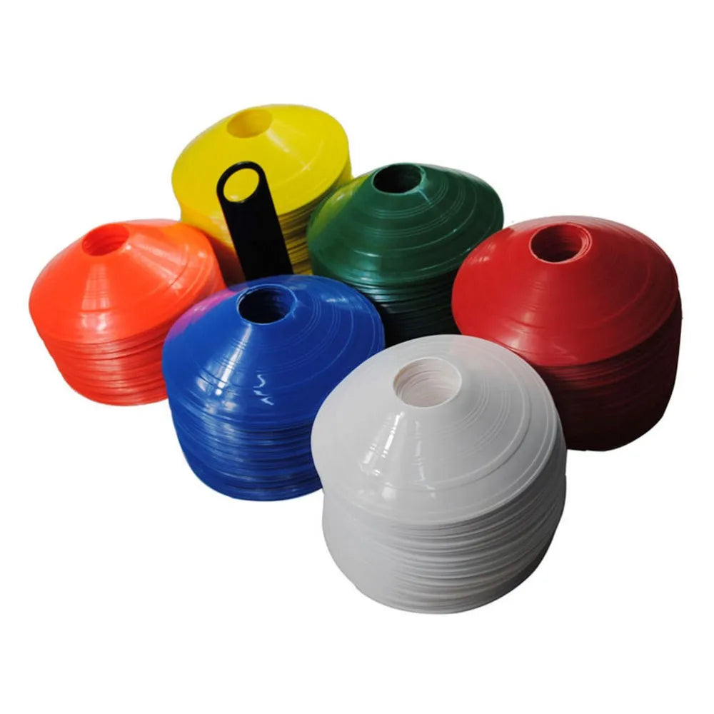 10pcs Outdoor Sport Football Soccer Rugby Speed Training Disc Cone Cross Track Space Marker Inline Skating Cross Speed Training