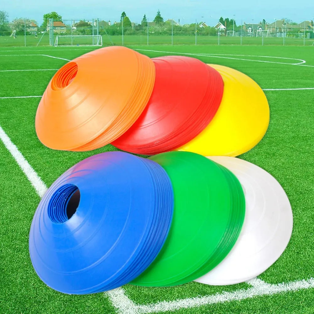 10pcs Outdoor Sport Football Soccer Rugby Speed Training Disc Cone Cross Track Space Marker Inline Skating Cross Speed Training