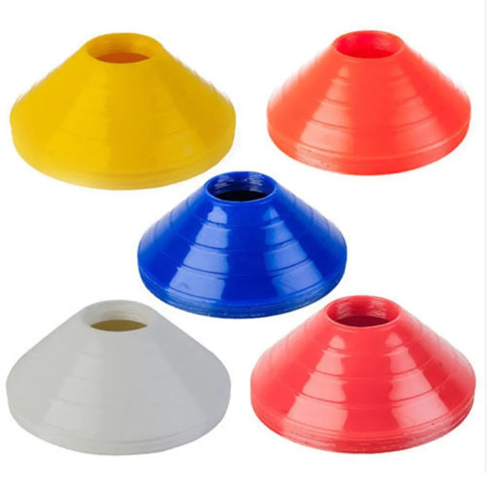 10pcs Outdoor Sport Football Soccer Rugby Speed Training Disc Cone Cross Track Space Marker Inline Skating Cross Speed Training