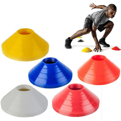 10pcs Outdoor Sport Football Soccer Rugby Speed Training Disc Cone Cross Track Space Marker Inline Skating Cross Speed Training