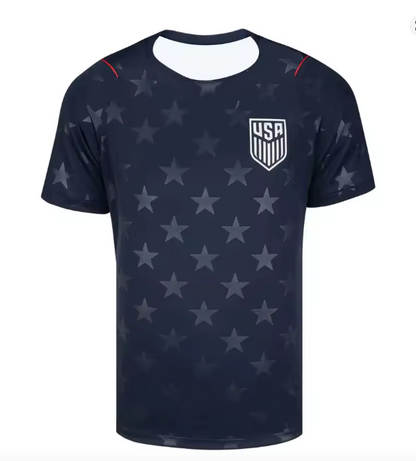 USA 2026 Away Soccer Jersey - Navy Blue Star Print | Quick Dry Fan Edition
