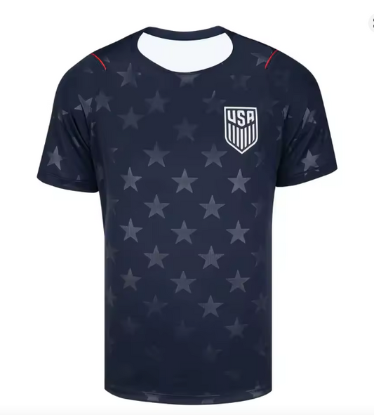 USA 2026 Away Soccer Jersey - Navy Blue Star Print | Quick Dry Fan Edition